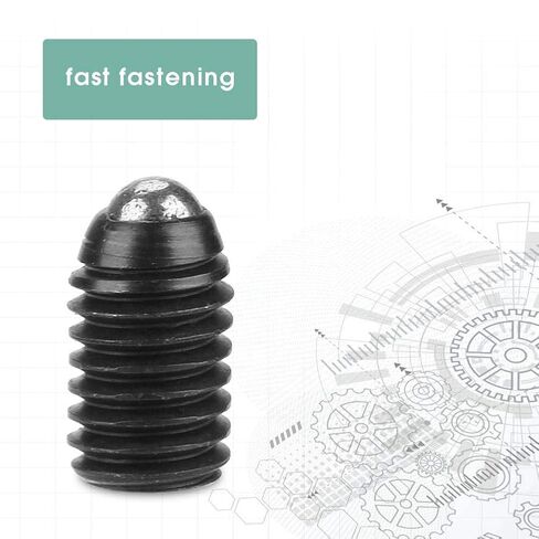 Hilitand 10pcs M5 Screw Thread Ball Plunger Hex Socket Spring Plunger Carbon Ball Blungers Plungers (M5x8) in Saudi Arabia