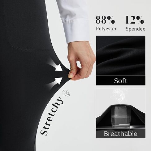 baleaf Womens Skinny Dress Pants Stretch Petite Yoga Work Pants Pull On Dressy Leggings with Zipper Pockets 7/8 Ankle in Saudi Arabia