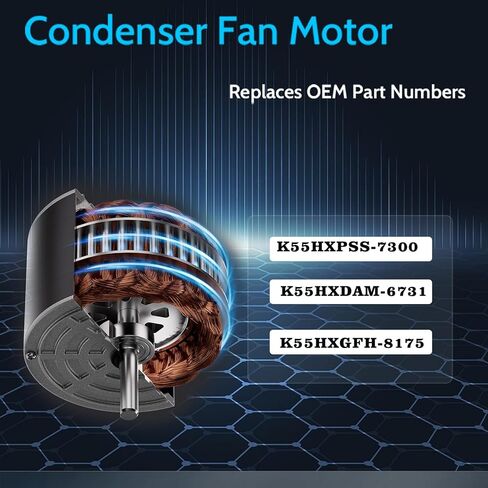 K55HXPSS-7300 K55HXDAM-6731 K55HXGFH-8175 Condenser Fan Motor OEM Upgraded 1 5 HP 230V Replacement for HVAC Systems in Saudi Arabia