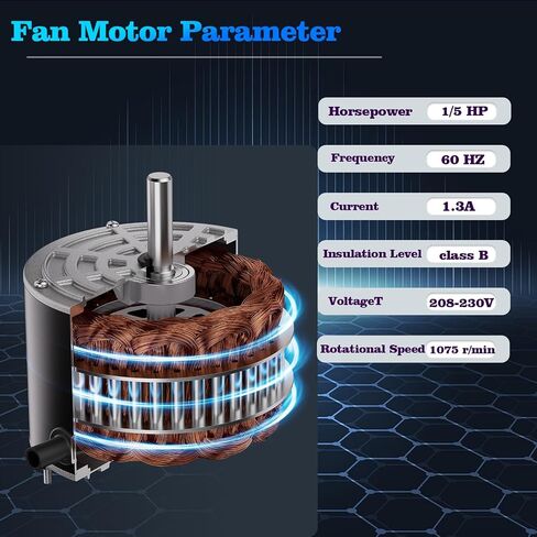 K55HXPSS-7300 K55HXDAM-6731 K55HXGFH-8175 Condenser Fan Motor OEM Upgraded 1 5 HP 230V Replacement for HVAC Systems in Saudi Arabia