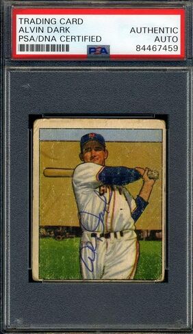 Alvin Dark PSA DNA Signed 1950 Bowman Autograph New York Giants - Baseball Slabbed Autographed Cards in Saudi Arabia