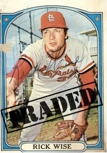 وقع ريك وايز 1972 Topps # 756 High # Cardinals 50446 - Baseball Slabbed Cards in Saudi Arabia