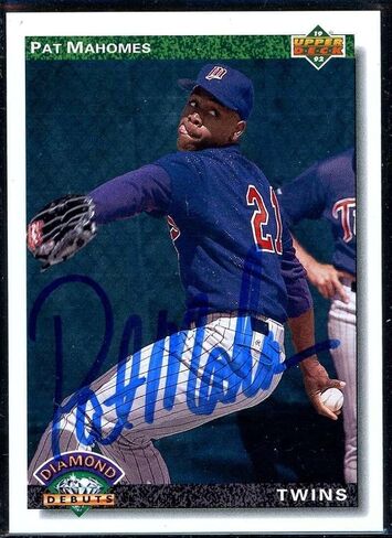 بطاقة Pat Mahomes 1992 Upper Deck #776 توقيع COA JSA - بطاقات البيسبول الموقعة MLB in Saudi Arabia