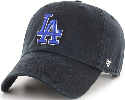47 Brand MLB Black Team Color Primary Logo Clean Up Adjustable Baseball Cap Hat, Adult One Size Fits All in Saudi Arabia