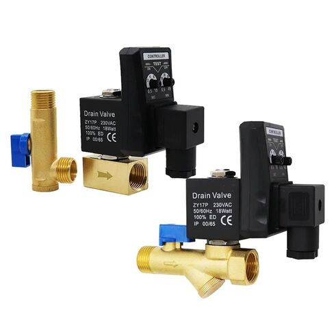 1/2 Electronic Drain Valve Air Compressor Filter Dry Air Storage Tank Drain Cooler Dry Electromechanical Magnetic Valve 220v(One-Boday Type) in Kuwait