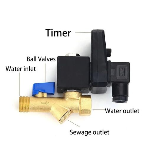 1/2 Electronic Drain Valve Air Compressor Filter Dry Air Storage Tank Drain Cooler Dry Electromechanical Magnetic Valve 220v(One-Boday Type) in Kuwait