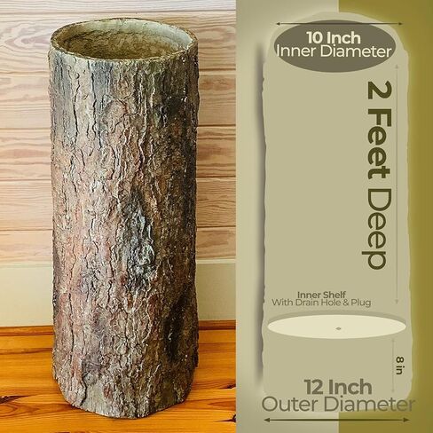🌳 Woodland Country Rustic Tree Stump Bin. يمكن أن تسير القمامة واقعية فريدة من نوعها. in Saudi Arabia