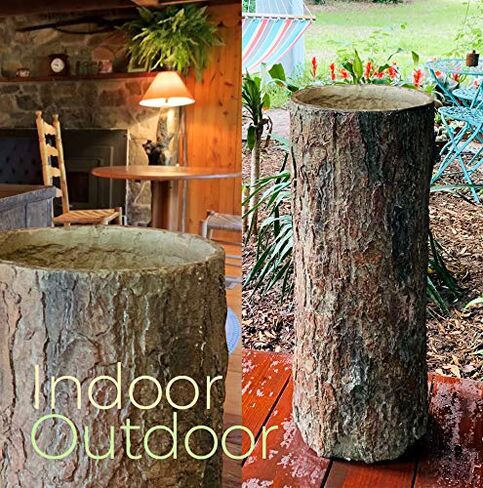 🌳 Woodland Country Rustic Tree Stump Bin. يمكن أن تسير القمامة واقعية فريدة من نوعها. in Saudi Arabia