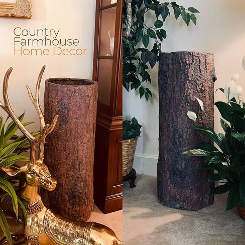 🌳 Woodland Country Rustic Tree Stump Bin. يمكن أن تسير القمامة واقعية فريدة من نوعها. in Saudi Arabia