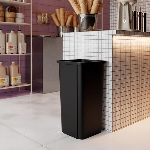 Square Commercial Trash/Garbage Can | Outdoor/Office/Restaurant/School/Kitchen (Gray, 19 Gallon) in Saudi Arabia