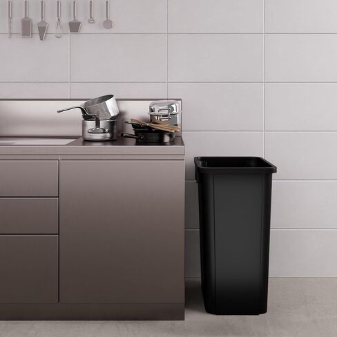 Square Commercial Trash/Garbage Can | Outdoor/Office/Restaurant/School/Kitchen (Gray, 19 Gallon) in Saudi Arabia