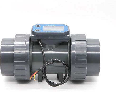 3 بوصة إلكترونية LCD Digital Display Flowmeter NPN Turbine Flow Meter PVC Pipe Pipe Water for Farm/Garden Rattrimation in Saudi Arabia