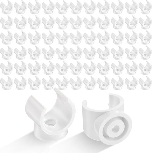 120 PCS 3/4 بوصة مشبك PEX أنبوب المشبك ، مشبك PEX لأنابيب المياه PVC وخراطيم الأنابيب شماعات المشابك مقبس الدعم ، أدوات مشبك أنابيب بلاستيكية بيضاء U in Saudi Arabia