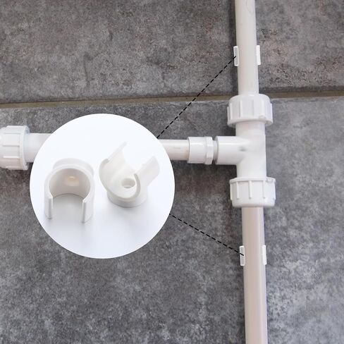 120 PCS 3/4 بوصة مشبك PEX أنبوب المشبك ، مشبك PEX لأنابيب المياه PVC وخراطيم الأنابيب شماعات المشابك مقبس الدعم ، أدوات مشبك أنابيب بلاستيكية بيضاء U in Saudi Arabia