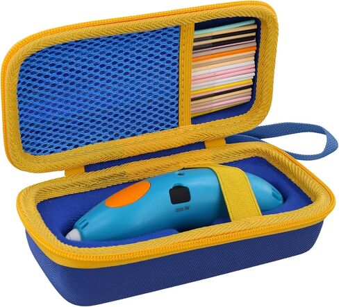 CO2CEA CASE HARD لـ 3DOODLER START + Essentials (2024) مجموعة القلم ثلاثية الأبعاد - منظم التخزين مع فتحات مخصصة لمجموعة النشاط الفني ، وطباعة إعادة ملء الشاحن وشاحن USB ، وحالة Mint Green + Orange Zipper in Saudi Arabia