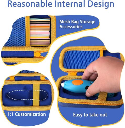 CO2CEA CASE HARD لـ 3DOODLER START + Essentials (2024) مجموعة القلم ثلاثية الأبعاد - منظم التخزين مع فتحات مخصصة لمجموعة النشاط الفني ، وطباعة إعادة ملء الشاحن وشاحن USB ، وحالة Mint Green + Orange Zipper in Saudi Arabia