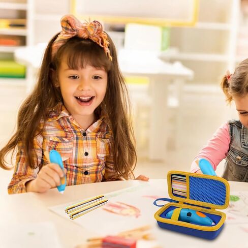 CO2CEA CASE HARD لـ 3DOODLER START + Essentials (2024) مجموعة القلم ثلاثية الأبعاد - منظم التخزين مع فتحات مخصصة لمجموعة النشاط الفني ، وطباعة إعادة ملء الشاحن وشاحن USB ، وحالة Mint Green + Orange Zipper in Saudi Arabia