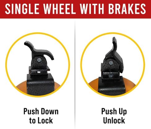 Mytee Products (4 Pack) 8" ISO Shipping Container Caster Wheel with Brakes - 5 Ton Load Capacity (11000 lbs WLL/Wheel) - Shipping Container Moving Wheels Swivel Plate with Twist Lock in Saudi Arabia