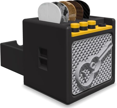 حامل عرض الجيتار مع تصميم مكبر للصوت - Compact 1.93 "CASE للموسيقيين ، ديكور الغيتار المثالي والموسيقى هدية (أسود) in Kuwait