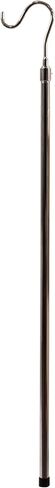 SSWBasics Chrome Reach Garment Hook - Durable Chrome Clothes Hook Pole - Adjustable High Reach Garment Hook - Extendable Metal Clothing Hook Pole for Retail, Boutique, and Home Closet Organization in Saudi Arabia