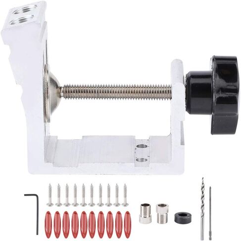 Aluminum Alloy Pocket Hole Fixture Kit Woodworking Oblique Hole Locator Positioner Drilling Tool for Building Frame Cabinets and Fixing Photo Frames in Saudi Arabia