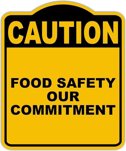 سلامة الطعام التزامنا تحذير أصفر أسود الألومنيوم المركب 20 × 24 بوصة in Kuwait