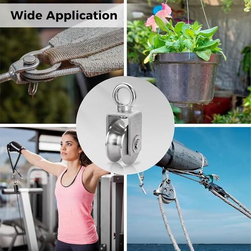 Heavy Duty 304 Stainless Steel 4-Piece Swivel Pulley Set, 360° Rotating Silent Traction Wheels with Duplex Bearings in Saudi Arabia