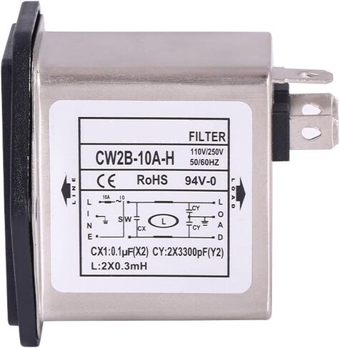 CW2B-10A-H Single Insurance Power Filter Socket with Switch Filter 10A AC Power Purification(CW2B-6A-H) in Saudi Arabia