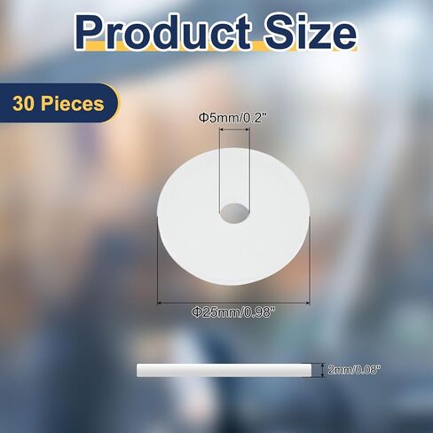 uxcell 30 pcs m5 سيليكون مسطح غسالات 5 مم معرف 10 مم OD in Saudi Arabia
