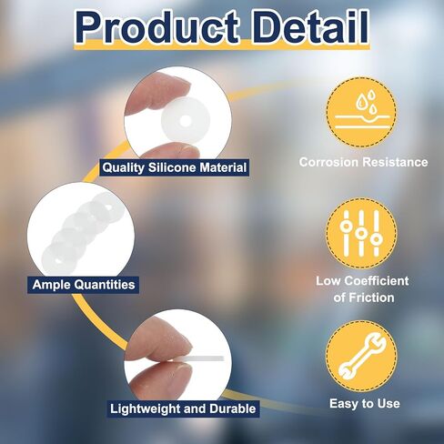 uxcell 30 pcs m5 سيليكون مسطح غسالات 5 مم معرف 10 مم OD in Saudi Arabia