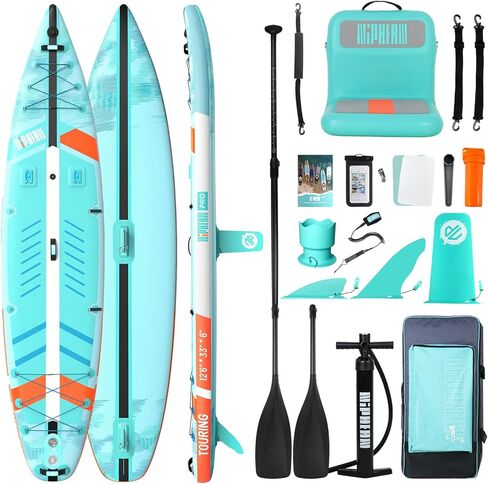 لوحة مجداف Niphean Pro (كبيرة جدًا) ، 12'6 "، قف للوحة مجداف قابلة للنفخ مع مقعد ، ومقياس للضغط ، وقاعدة متعددة الوظائف ، والانزلاق والاستقرار المحسّن لمدة 600 رطل 3 أشخاص ، وعائلة SUP ، ومسافة طويلة in Kuwait