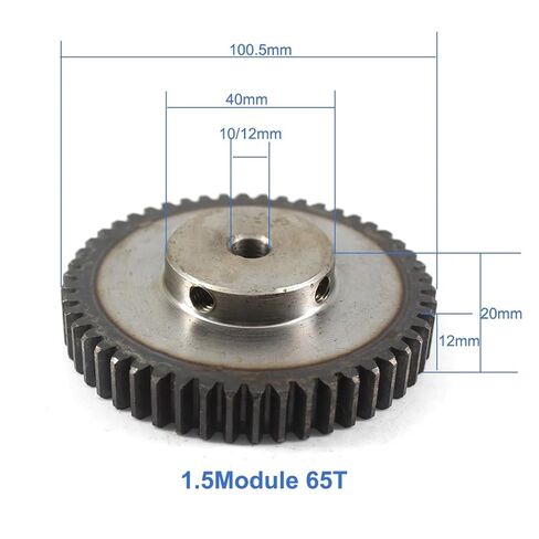 Pinion Hardware for Mechanical Rotation Gear Wheel Metal 1.5Module 65T 45Steel Rc Pinion Gears 10/12mm Bore 1.5 Mould 65Tooth Gear Wheel Spur Gear Pinion(10mm) in Kuwait