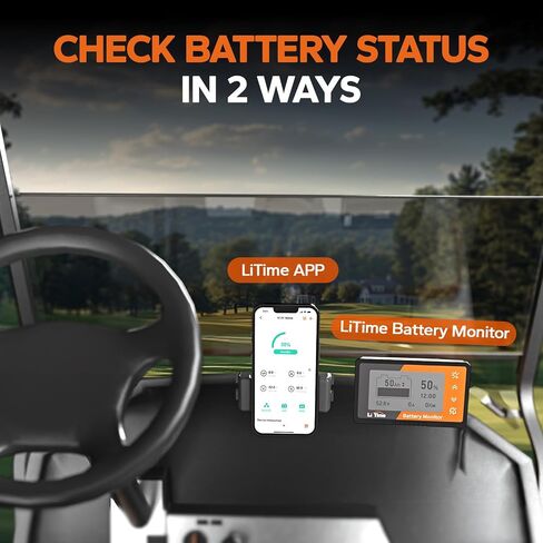 Litime 48V 100ah Lithium Golf Cart Battery مع شاحن ، ومدمج 200A BMS ، وحماية Bluetooth & Low-Temp ، ودعم ما يصل إلى 5 كيلو وات ، وهو مثالي لعربات الجولف in Kuwait