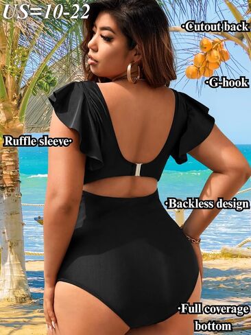زائد حجم قطعة واحدة للسباحة للنساء متعرج ، تعادل الكشكش الأمامي Ruched مثير monokini ، قطع الدعاوى السيطرة على البطن in Kuwait