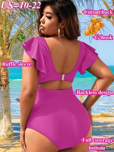 زائد حجم قطعة واحدة للسباحة للنساء متعرج ، تعادل الكشكش الأمامي Ruched مثير monokini ، قطع الدعاوى السيطرة على البطن in Kuwait