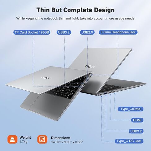 2025 Laptop with AMD Ryzen 7 5700U Processor(8C/16T, Up to 4.3GHz), 16.1 inch FHD Display Laptop 16GB RAM 512GB NVMe SSD Laptop Computer, USB3.2, Type-C, WiFi 6, 53Wh Battery, Backlit KB in Saudi Arabia