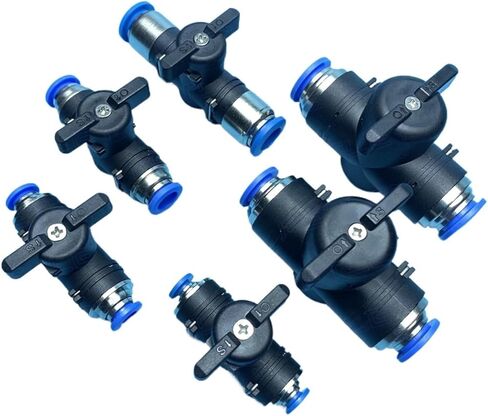 1 PCS Ball Valve Buc Union Straight Buc 4/6/8/10/12mm pneumatic Ball Valve Pneumatic Valve One-Touch BVU (6 مم) in Saudi Arabia
