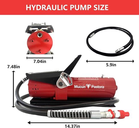 المضخة الهيدروليكية 10000 رطل ، المصعد الهيدروليكي للتحكم في مضخة الهواء ، المضخة الهيدروليكية مع مشغل التحكم عن بُعد ، أحمر in Kuwait
