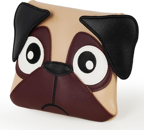 Big Crazy Golf Club Head Covers, Putter Cover with Strong Magnetic Closure, Square Mallet Putter Cover, Waterproof, Funny Design French Bulldog Pug Dog in Saudi Arabia