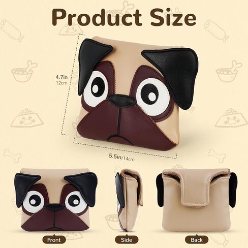 Big Crazy Golf Club Head Covers, Putter Cover with Strong Magnetic Closure, Square Mallet Putter Cover, Waterproof, Funny Design French Bulldog Pug Dog in Saudi Arabia