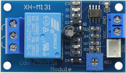 2PCS DC 12V Light Control Switch Photoresistor Relay Module Detection Sensor 10A Brightness Automatic Control Module in Saudi Arabia