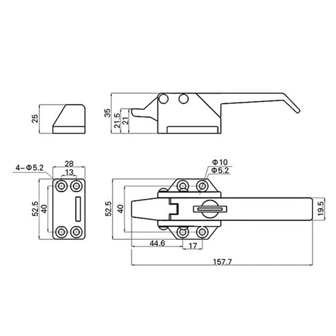 Stainless Steel Or Zinc Alloy Freezer Oven Steam Cabinet Sealed Door Handle Lock Commonly Used Industrial Electrical Equipment 1Pcs(Stainless Steel) in Kuwait