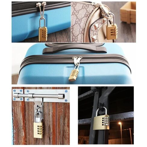 Solid Brass Copper Security Padlock Password Combination Code Lock for Gym Digital Locker Suitcase Drawer Lock Hardware 1Pcs(AS-3-51) in Kuwait