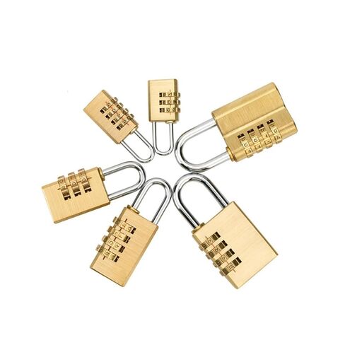 Solid Brass Copper Security Padlock Password Combination Code Lock for Gym Digital Locker Suitcase Drawer Lock Hardware 1Pcs(AS-3-51) in Kuwait
