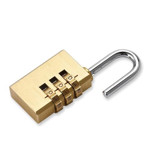 Solid Brass Copper Security Padlock Password Combination Code Lock for Gym Digital Locker Suitcase Drawer Lock Hardware 1Pcs(AS-3-51) in Kuwait