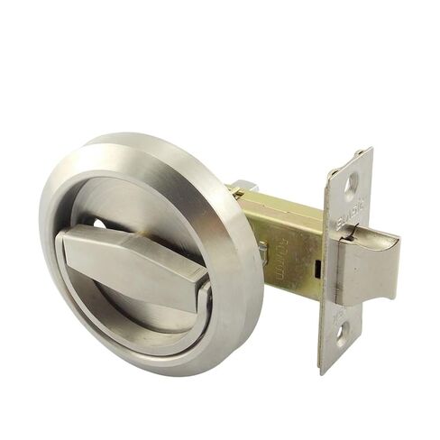 Hidden Door Locks Stainless Steel Handle Kitchen Bedroom Invisible Pulls Mechanical Outdoor Lock for Fire Proof Hardware 1Pcs(Black Set) in Kuwait