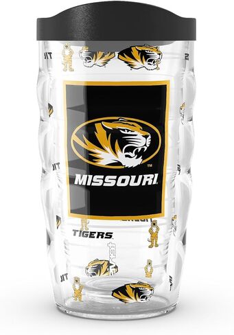 Tervis Missouri Tigers - العمل الإضافي في الولايات المتحدة الأمريكية كوب سفر معزول مع عزل معزول يحافظ على المشروبات الباردة والساخنة ، 10 أوقية ، كلاسيكية in Kuwait
