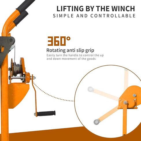 مكدس حاملة الحاملة الهيدروليكية ، مكدس البليت السعة 440 رطلاً ، 35.4 بوصة رفع الشاحنات ، سلة الرفع العجلات المطاطية ، 9.1 " in Kuwait