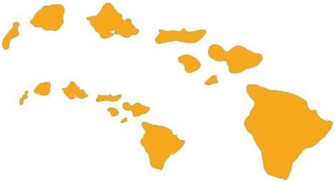 جزر هاواي سلسلة فينيل شارات جزيرة هاواي ملصقات شارات نافذة السيارة البيضاء in Kuwait