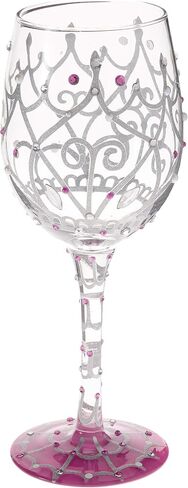 Lolita My Tiara Artisan Painted Wine Glass Gift in Saudi Arabia